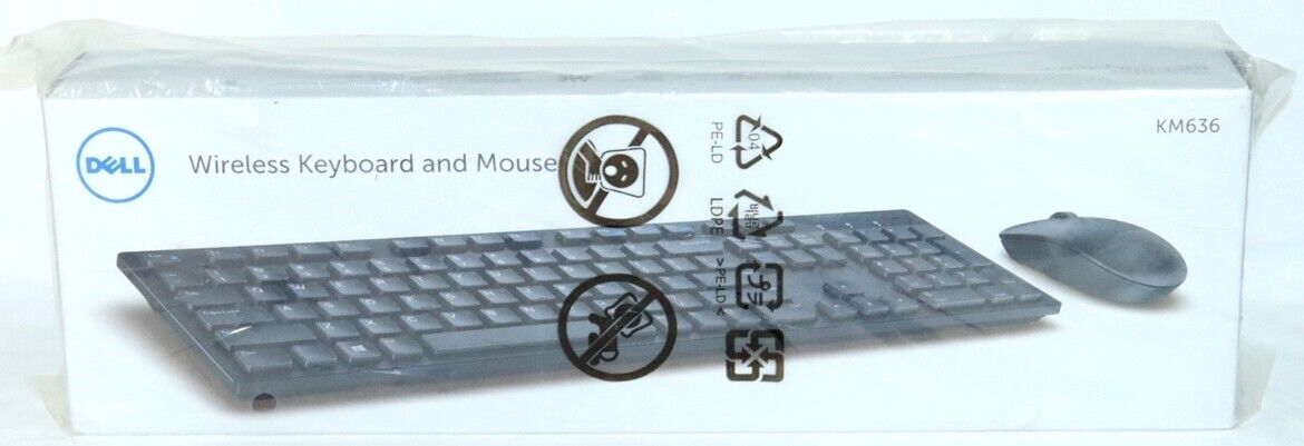 NEW SEALED Dell M99JJ KM636-WH-US Wireless Keyboard & Mouse Combo (WHITE)