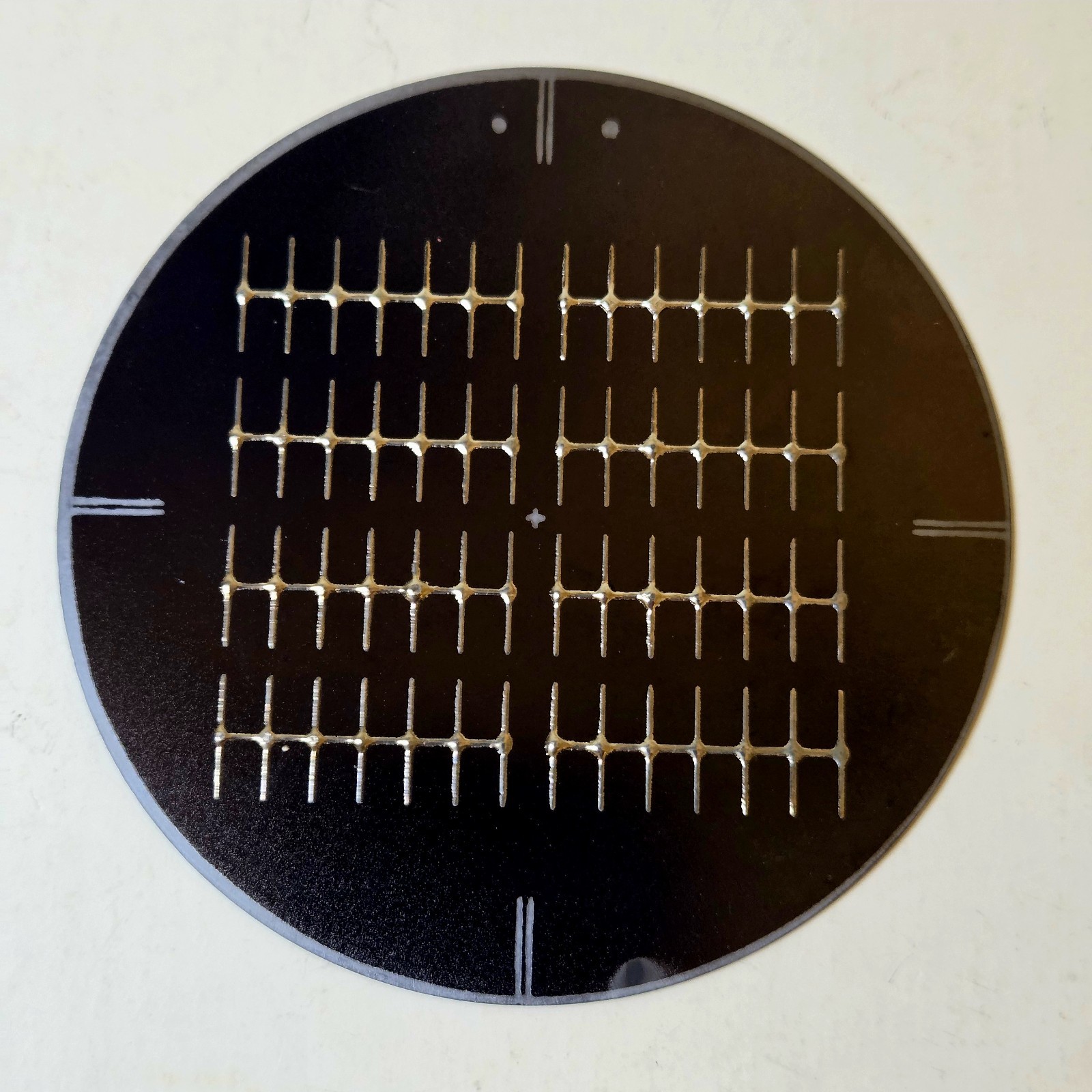 Vintage 1970s Monsanto Silicon Solar Cell Wafer Slice Line Grid Lot 90 Paperwork