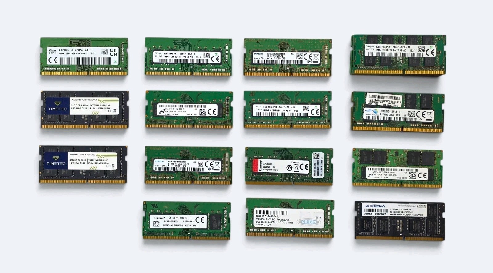 Lot Of 26x 32gb/8gb Micron/SKhynix/samsung/mix Ddr4 Sodimm 2133mhz To 3200MHz 🔥