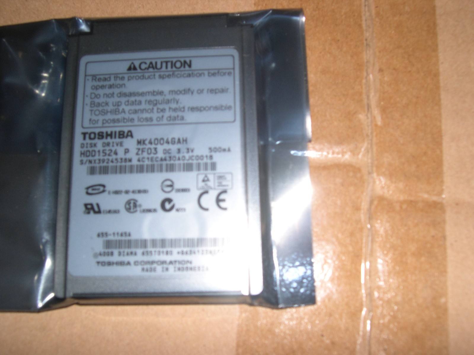 NEW Toshiba  MK4004GAH  Disk Drive  IDE  HD