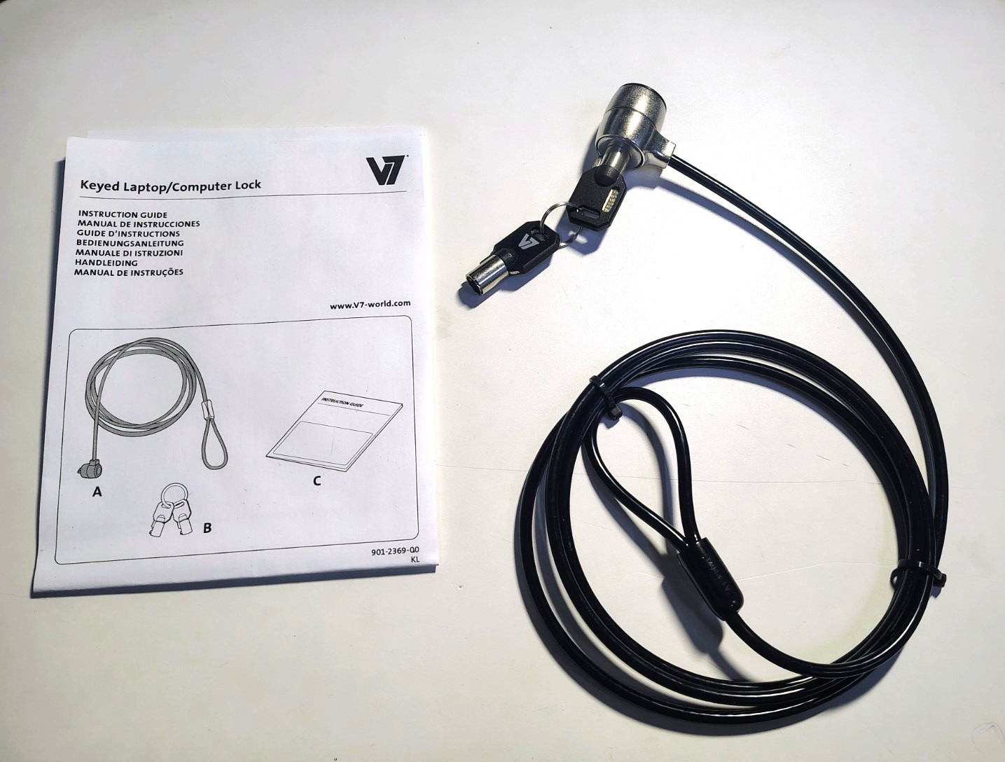 New Notebook Laptop Computer Security Lock Cable Chain W/Keys New Notebook Laptop Computer Security Lock Cable Chain W/Keys