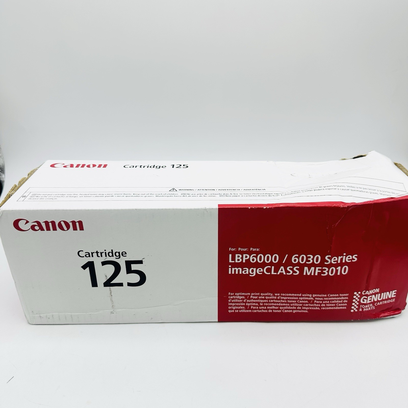 Canon Genuine 125 Black Toner Cartridge New Sealed Canon Genuine 125 Black Toner Cartridge New Sealed