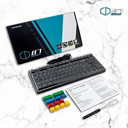iKBC CD87 V2 Ergonomic Mechanical Keyboard with Cherry MX Clear Switch for Wi...