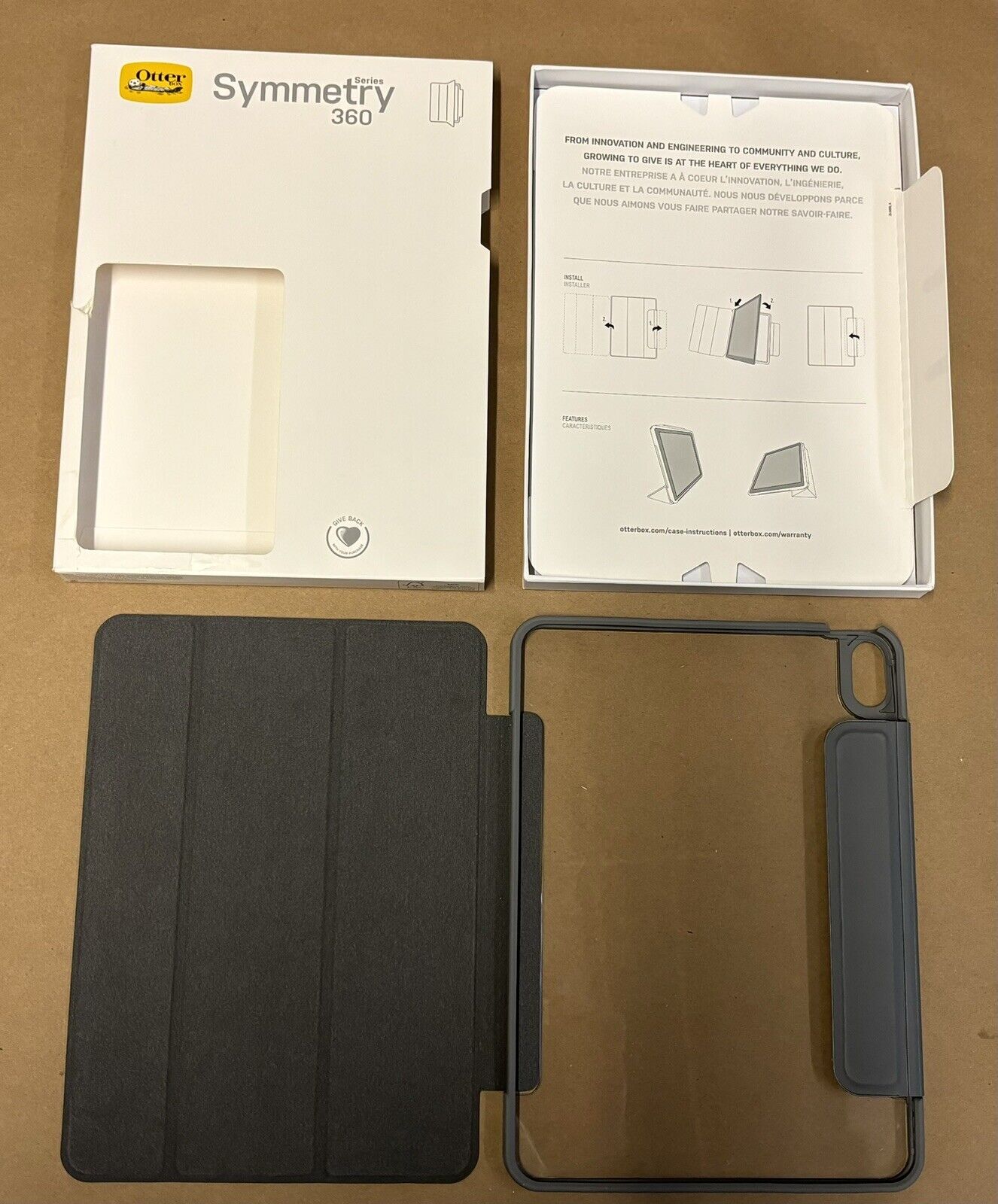 NEW OtterBox Symmetry 360 Case Apple iPad Air 4th 5th Gen- Gray