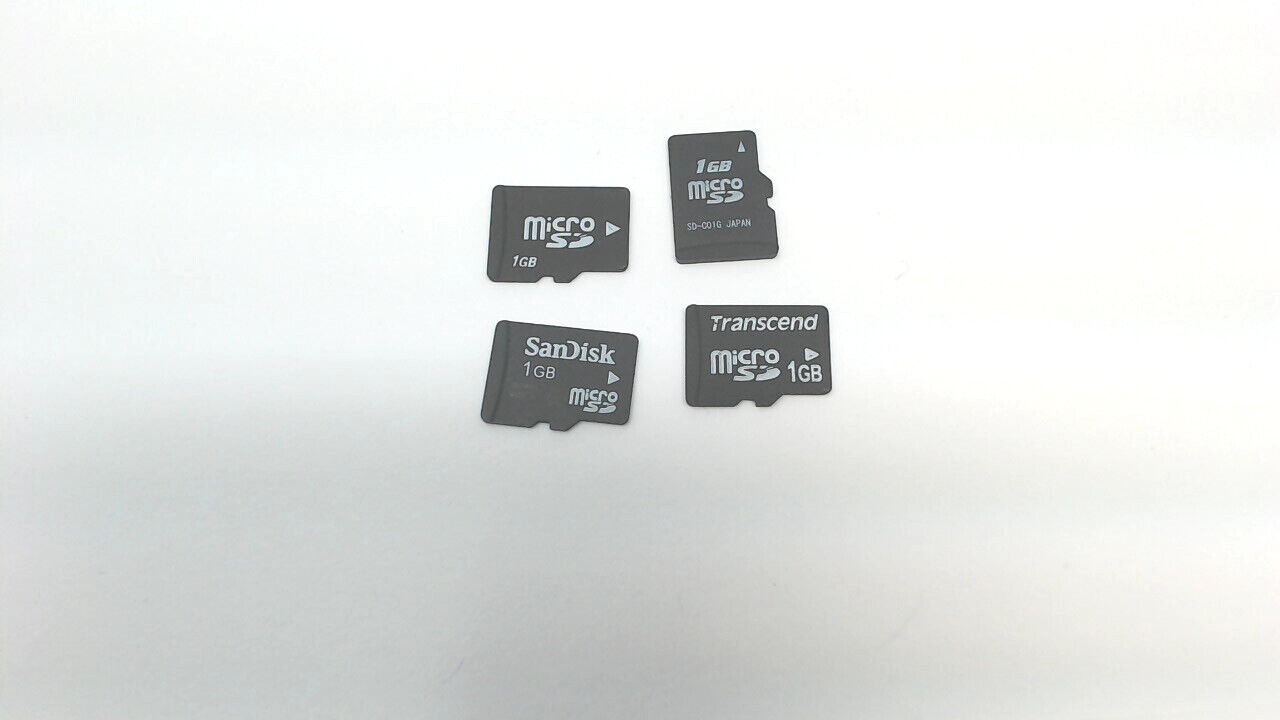 Lot of Four - 1GB Micro SD Memory Cards