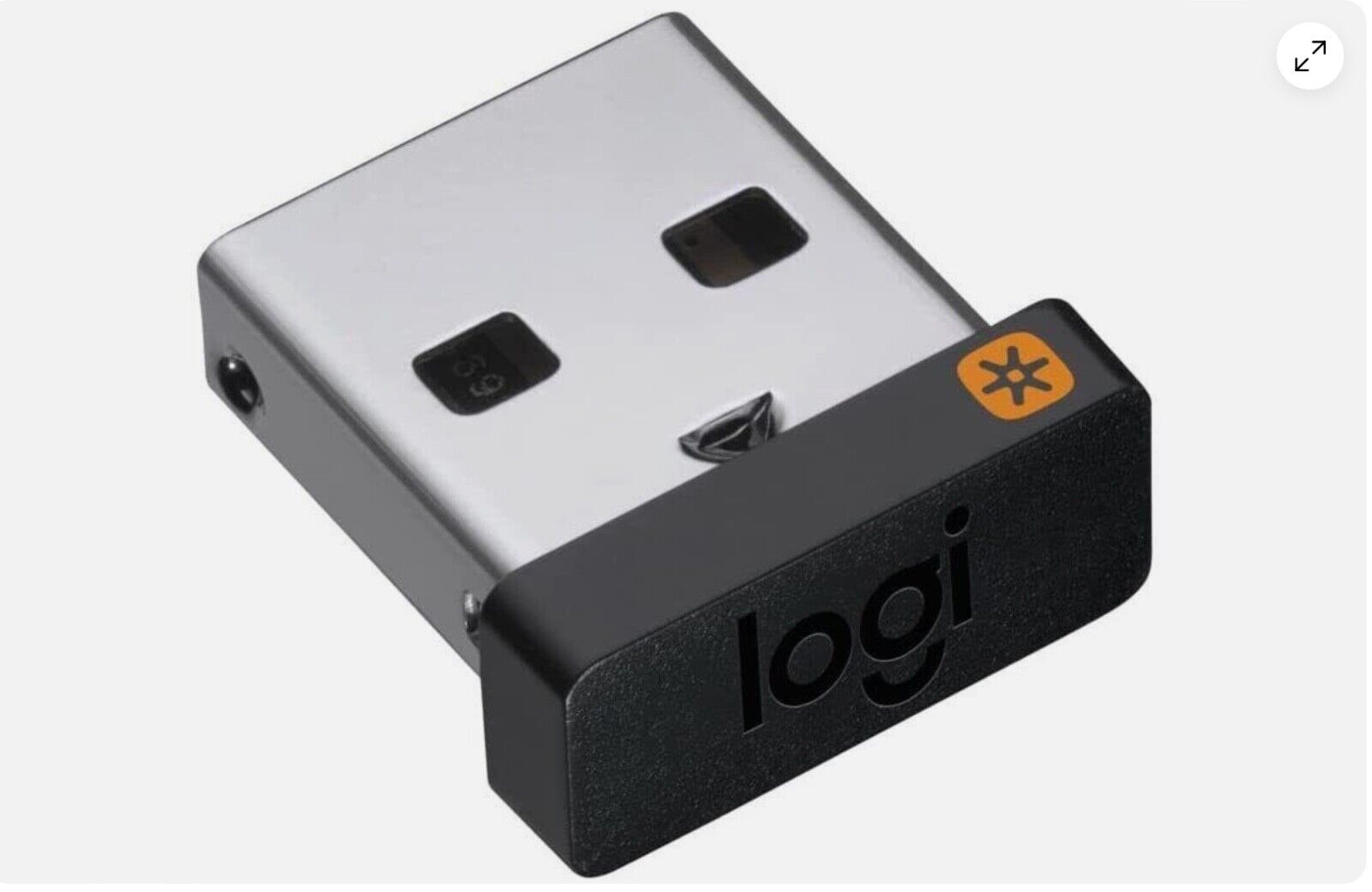 Logitech USB Unifying Receiver, 2.4 GHz Wireless Technology, USB Plug Compatible