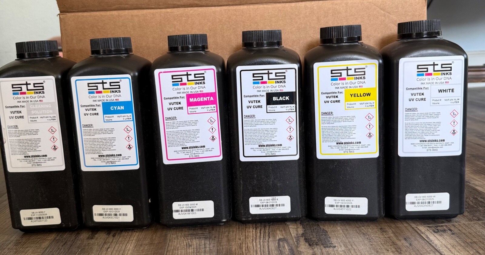 STS Vutek UV Replacement ink sealed NEW purchased in US from STS in Florida STS Vutek UV Replacement ink sealed NEW purchased in US from STS in Florida