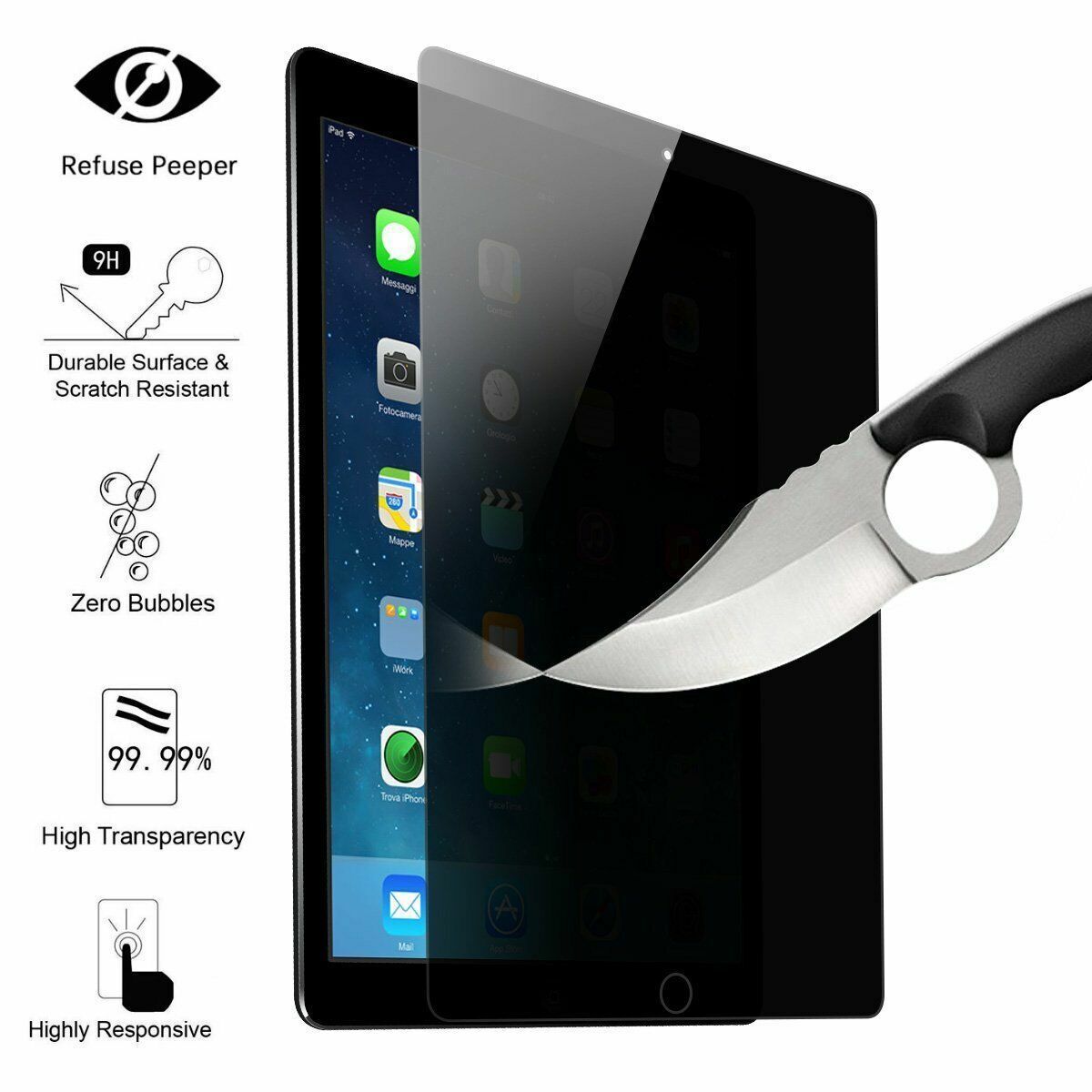 Privacy Anti Spy Screen Protector for Apple iPad Air 3 10.5\
