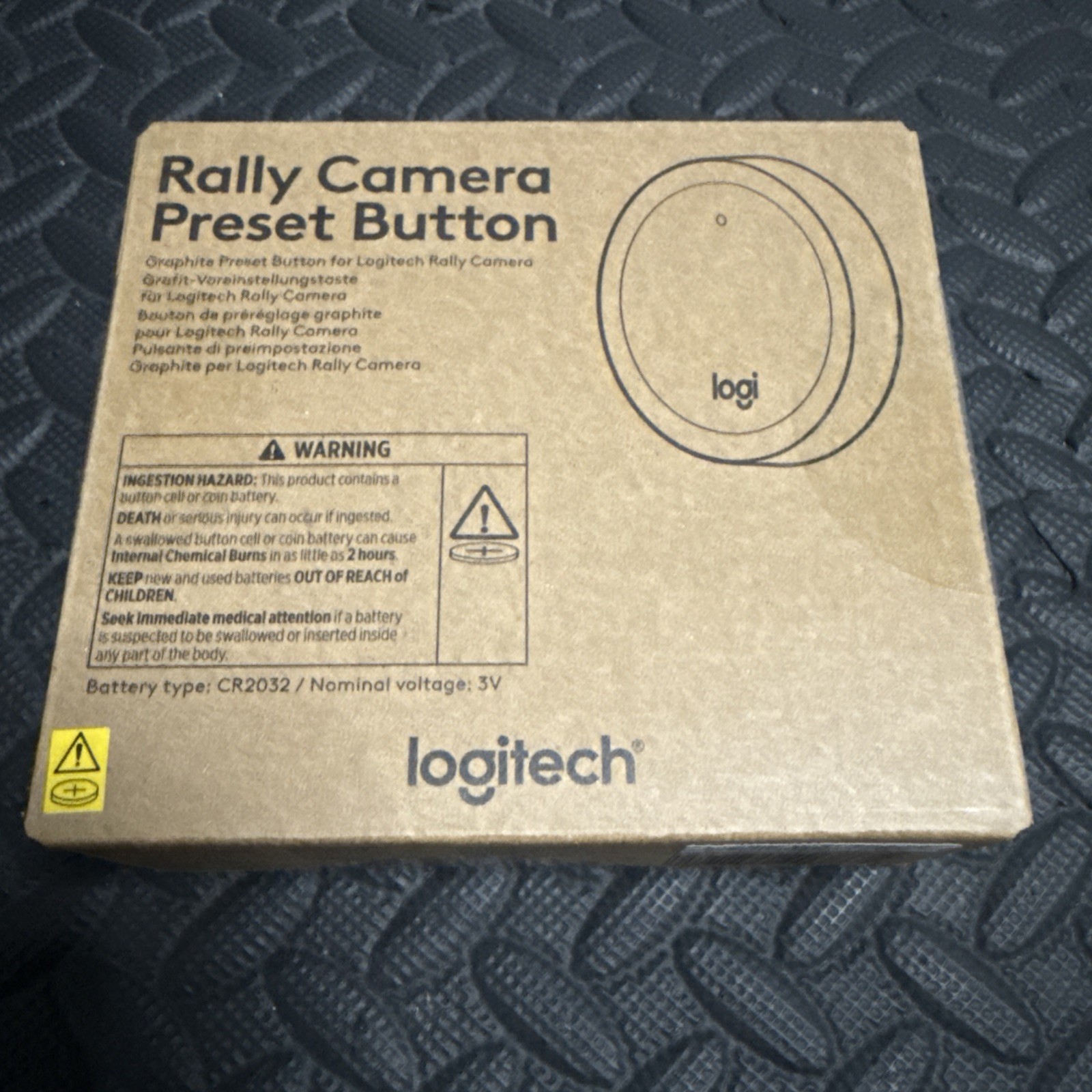 Logitech VC Rally Camera Preset Button in Graphite - 952-000226 Logitech VC Rally Camera Preset Button in Graphite - 952-000226