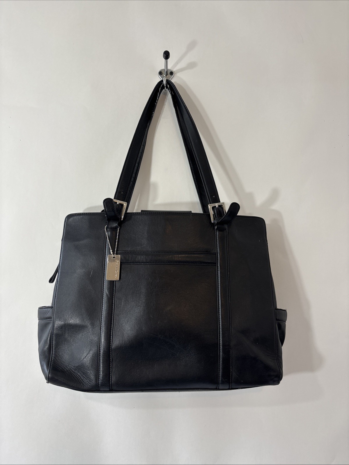 Vintage Franklin Covey Black Leather Laptop Tote Bag Briefcase Vintage Franklin Covey Black Leather Laptop Tote Bag Briefcase