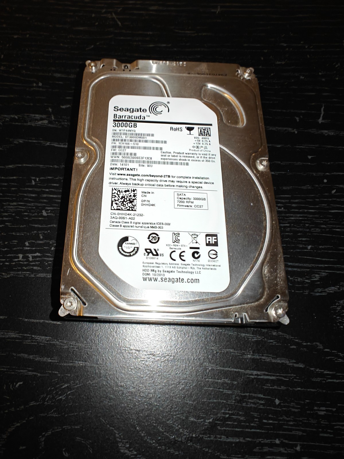 Seagate Barracuda 3TB ST3000DM001 3.5 SATA HDD Seagate Barracuda 3TB ST3000DM001 3.5 SATA HDD