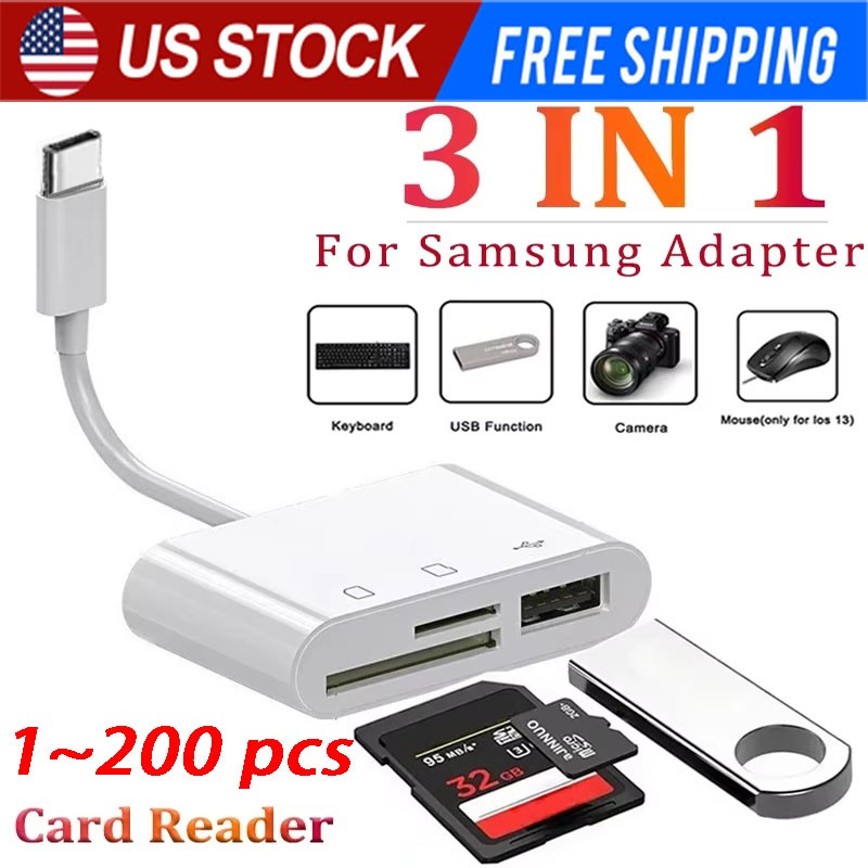 TF/SD Card Adapter Camera Reader Android Type-c For iPhone17 Pro Max Plusm lot