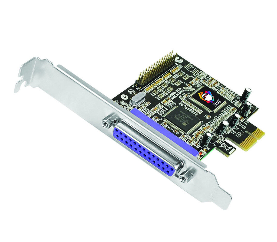 SIIG DP CyberParallel Dual PCIe Serial Adapter Card, ECP/EPP (JJ-E02211-S1)