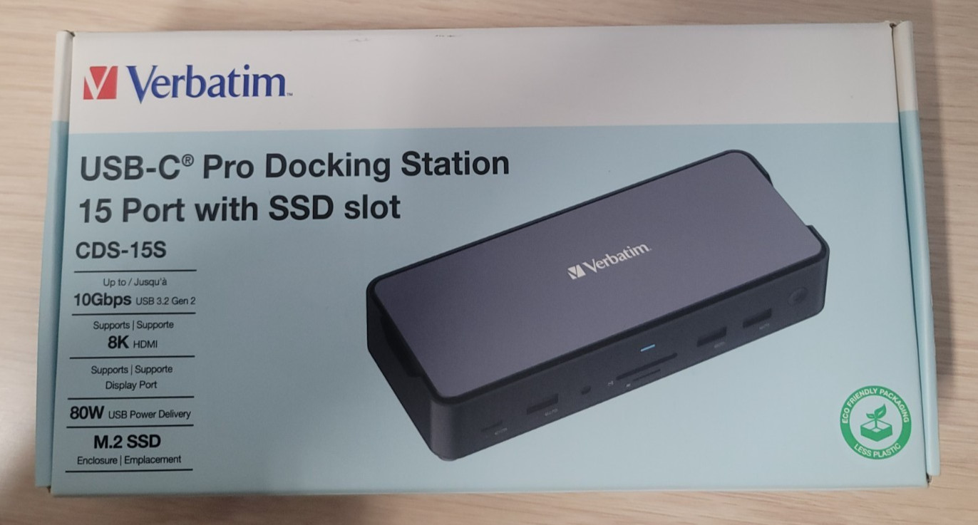 Verbatim USB-C Pro SSD Enclosure Universal 15-in-1 Docking Station 32173 Verbatim USB-C Pro SSD Enclosure Universal 15-in-1 Docking Station 32173