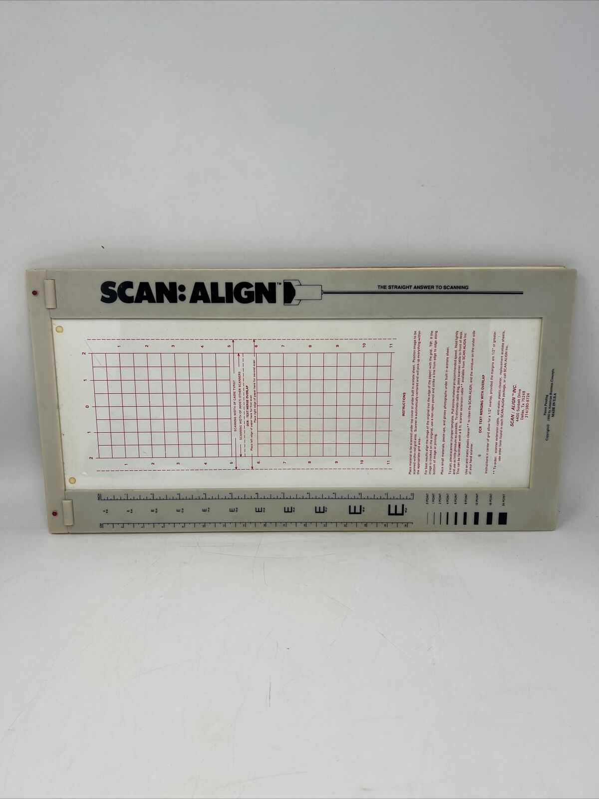 Rare 1990 Scan Align Equipment The Straight Answer To Scanning Tool Made In USA