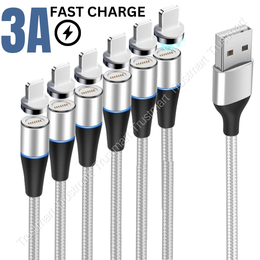 3/6Pack 3/6Ft Magnetic USB Cable Fast Charge For iPhone 14 13 12 11 XR 8 Charger