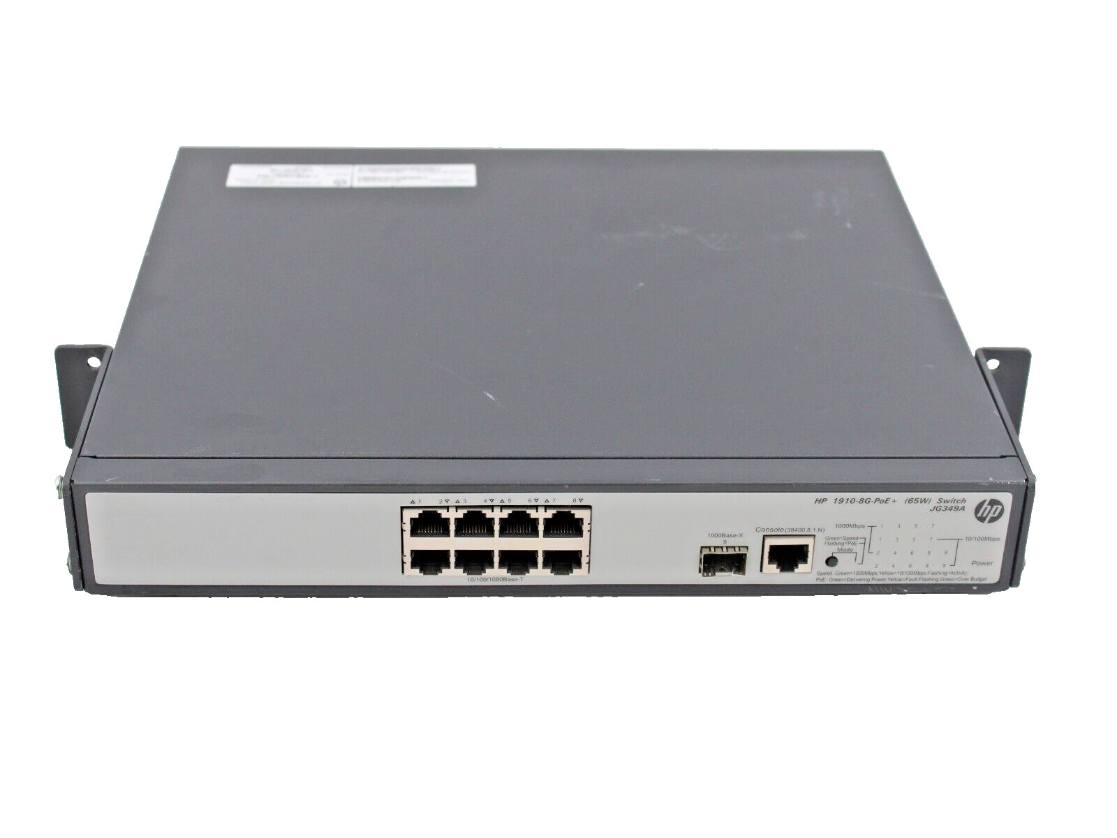 HP 1910 8G-POE+ JG349A 8 Port Switch w/Power Over Ethernet - Tested