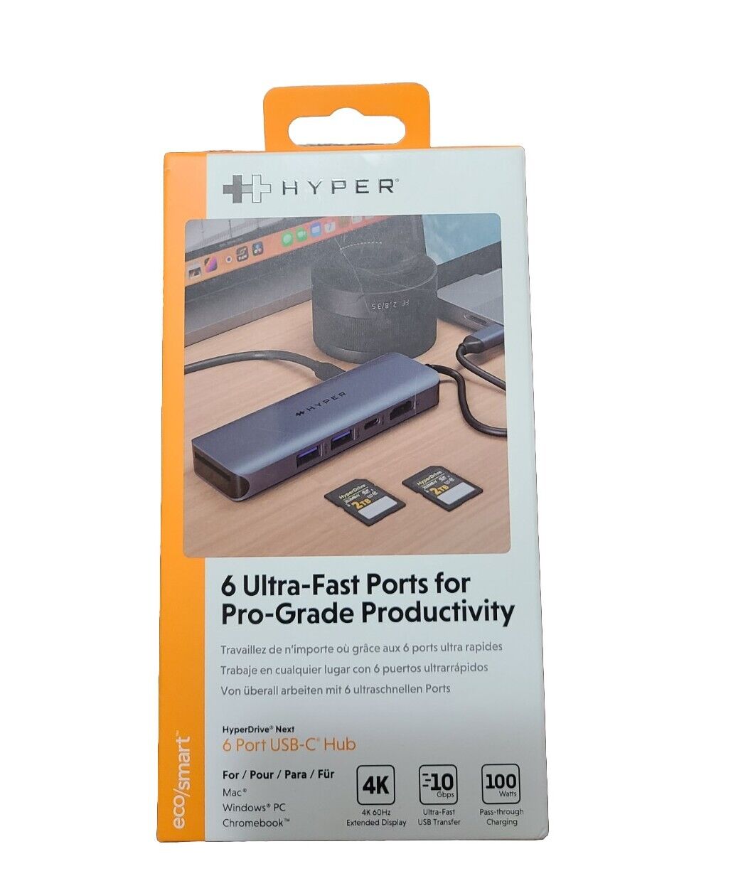 HyperDrive Next 6 Port USB-C Hub MacBook/PC 