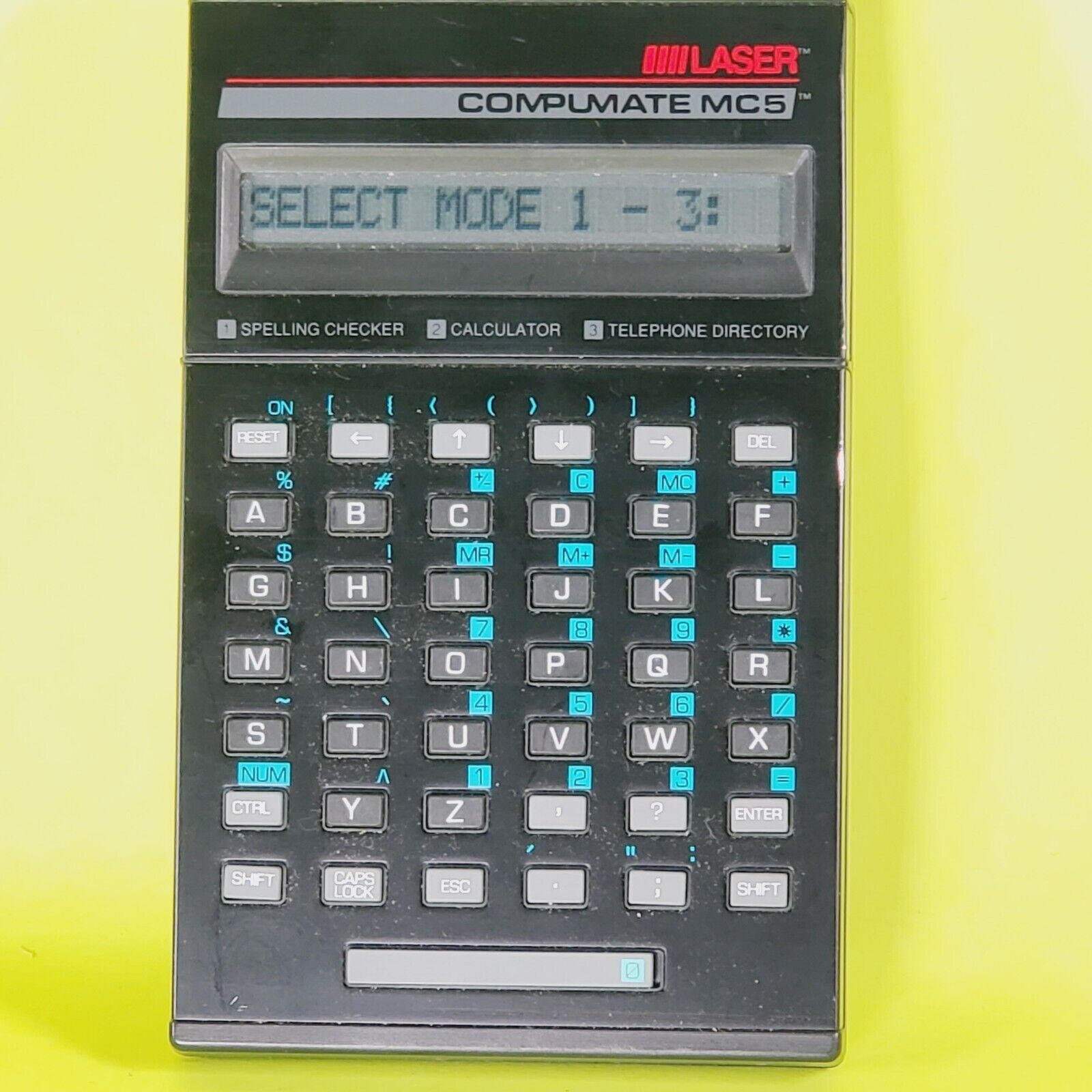 LASER Compumate MC5 Spell Check, Calculator & Phone Directory (1989)~L.N./Rare