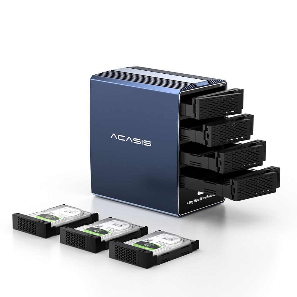 Acasis 4 Bay SAS/SATA to USB 3.0 Hard Drive Enclosure for 2.5/3.5 Inch HDD/SSD Acasis 4 Bay SAS/SATA to USB 3.0 Hard Drive Enclosure for 2.5/3.5 Inch HDD/SSD
