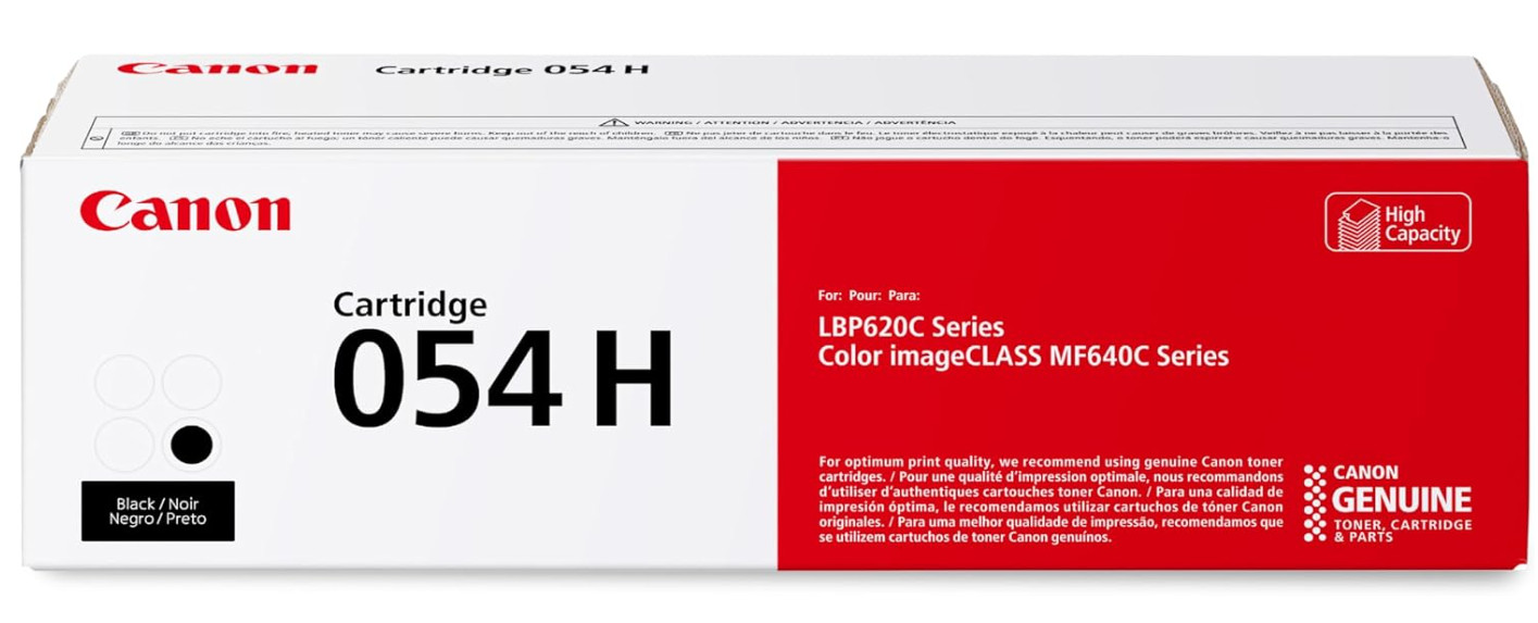 Canon 054H Black Toner Genuine OEM High Yield 3100 Pages New Sealed Canon 054H Black Toner Genuine OEM High Yield 3100 Pages New Sealed