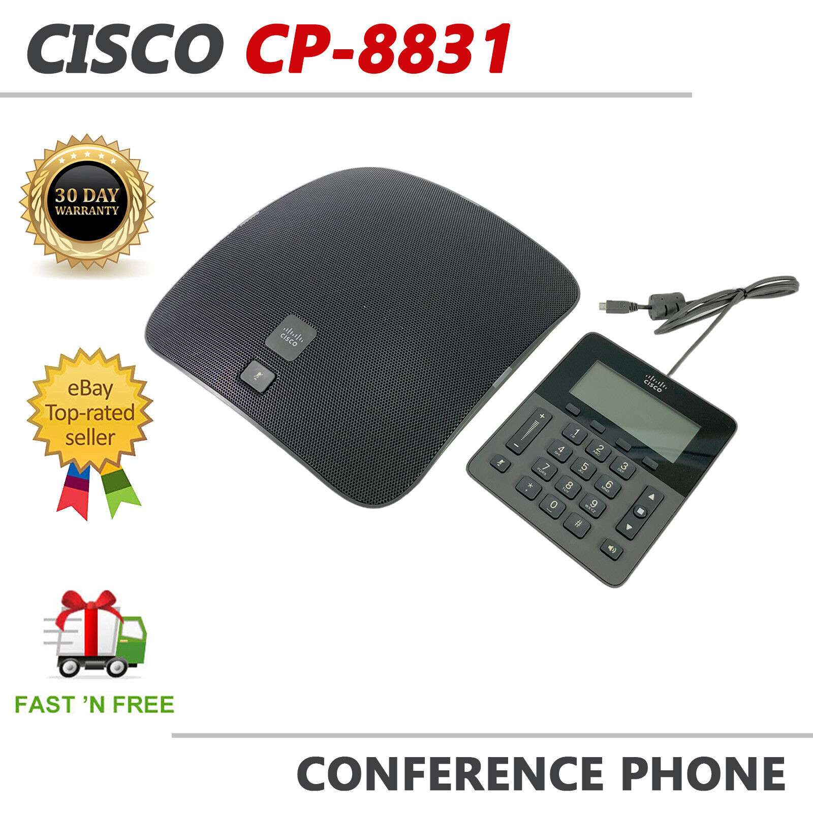  Cisco CP-8831 Unified IP Conference Phone Base with Keypad