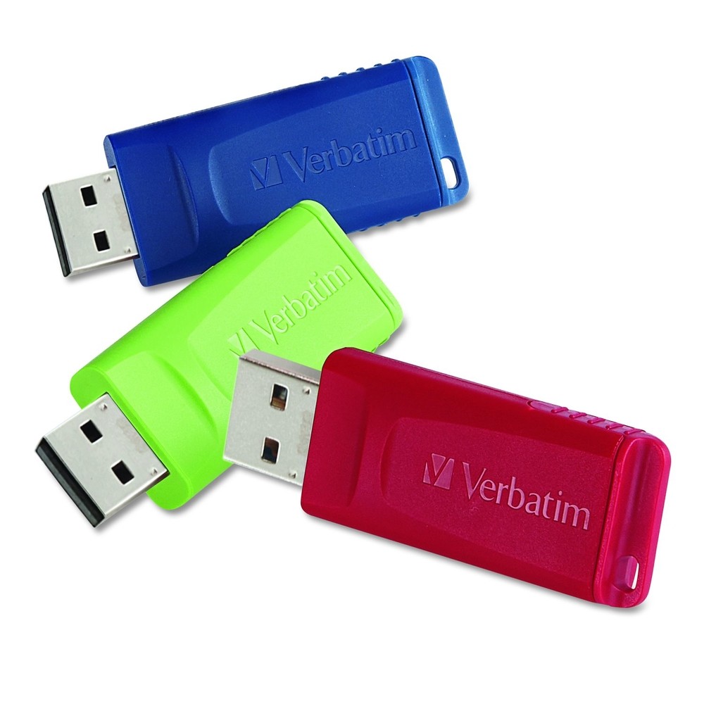 Verbatim Americas Llc 99122 16Gb Store N Go Usb Flash Drive 3Pk Red Green Blue