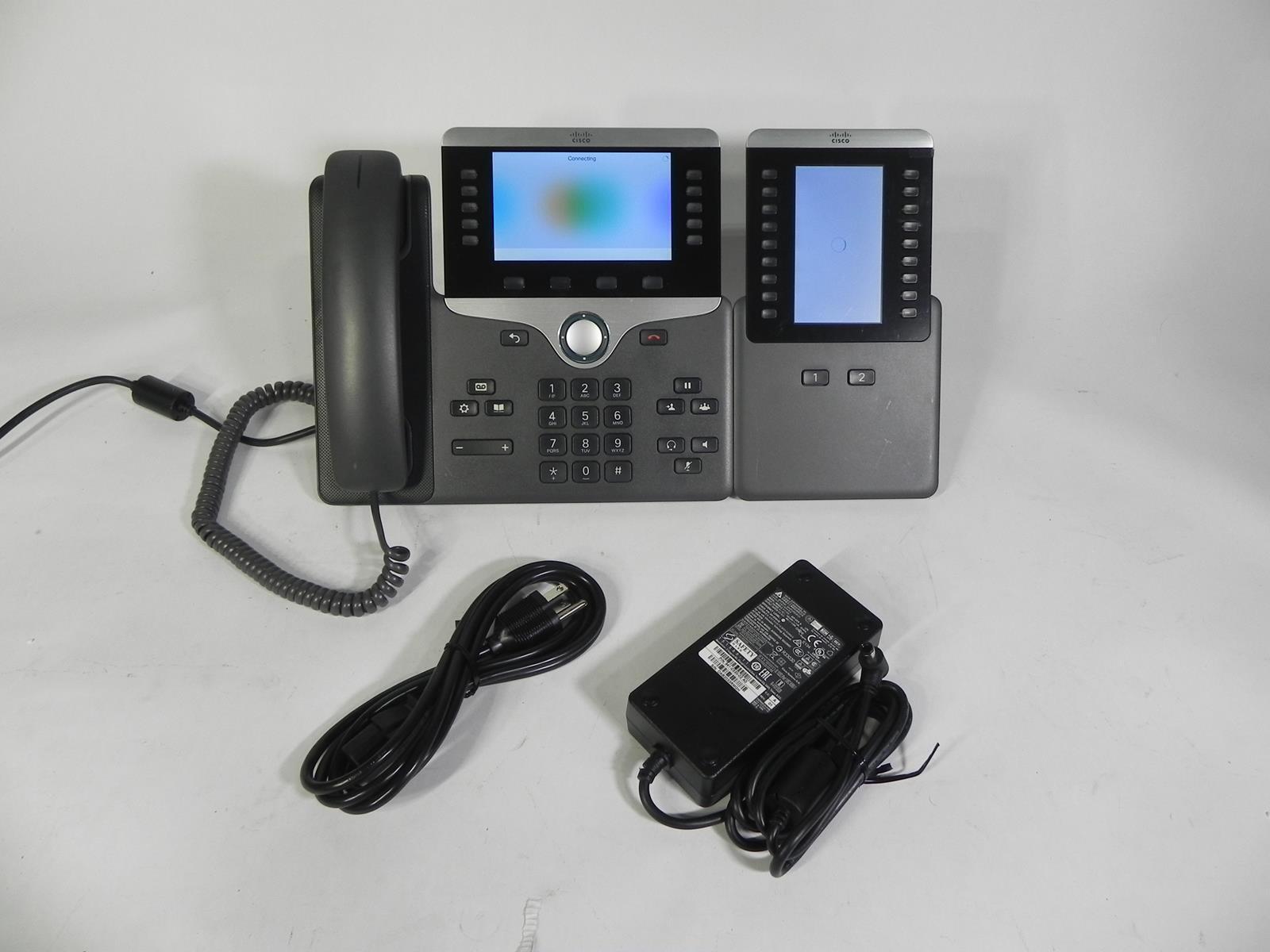 Cisco CP-8861 Business Color Display IP Phone w/ CP-BEKEM Key Expansion + Power