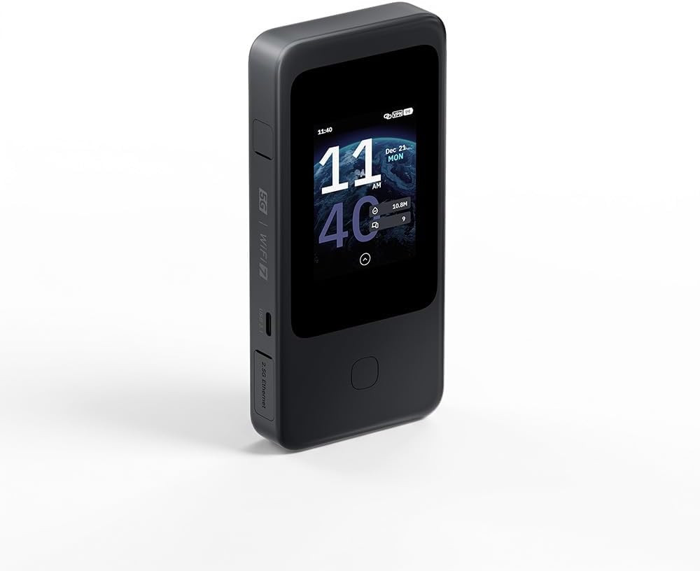 GL.iNet MUDI 7 (GL-E5800) Wi-Fi 7 5G Travel Router with eSIM & Dual SIM, 2.8 GL.iNet MUDI 7 (GL-E5800) Wi-Fi 7 5G Travel Router with eSIM & Dual SIM, 2.8