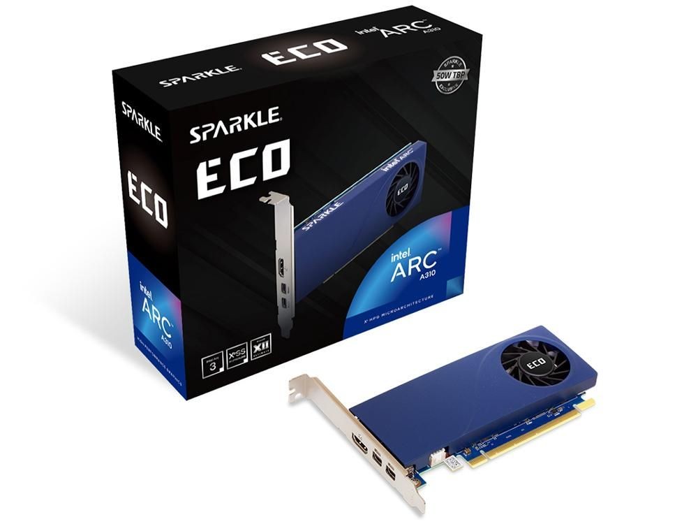 Sparkle Intel Arc A310 Equipped Power Consumption 50W “Eco” Series SA310C-4G