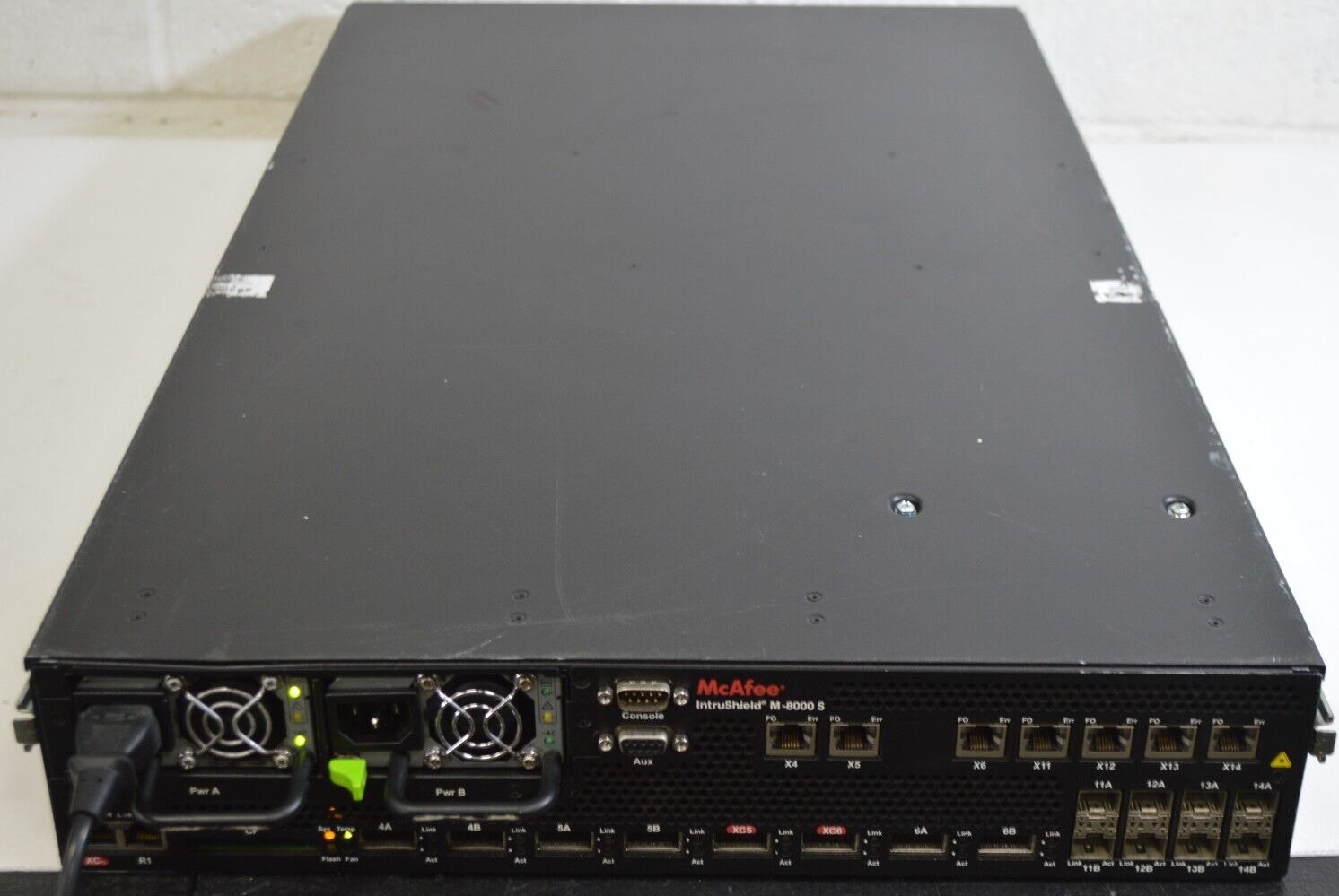 MCAFEE INTRUSHIELD M-8000S M8000 M8000S NETWORK SECURITY PLATFORM APPLIANCE