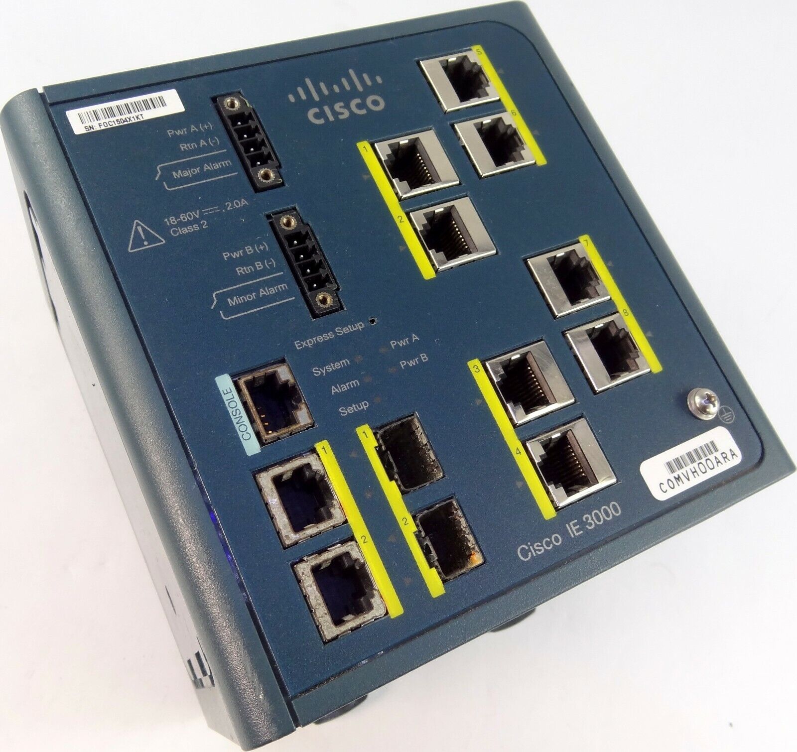 Cisco IE-3000-8TC Ethernet Switch w/ Cisco PWR-IE3000-AC Expansion Power Module