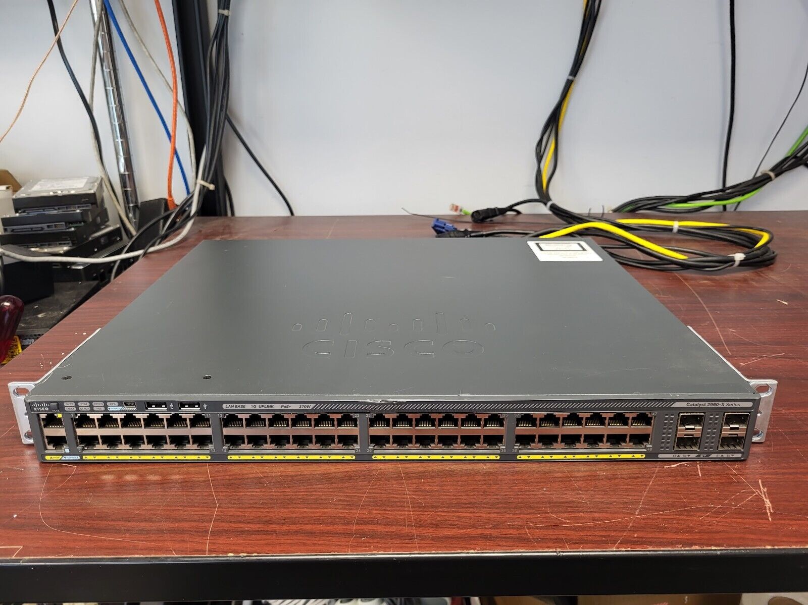 Cisco WS-C2960X-48LPS-L 48 Port Switch Tested, Reset and Working #73