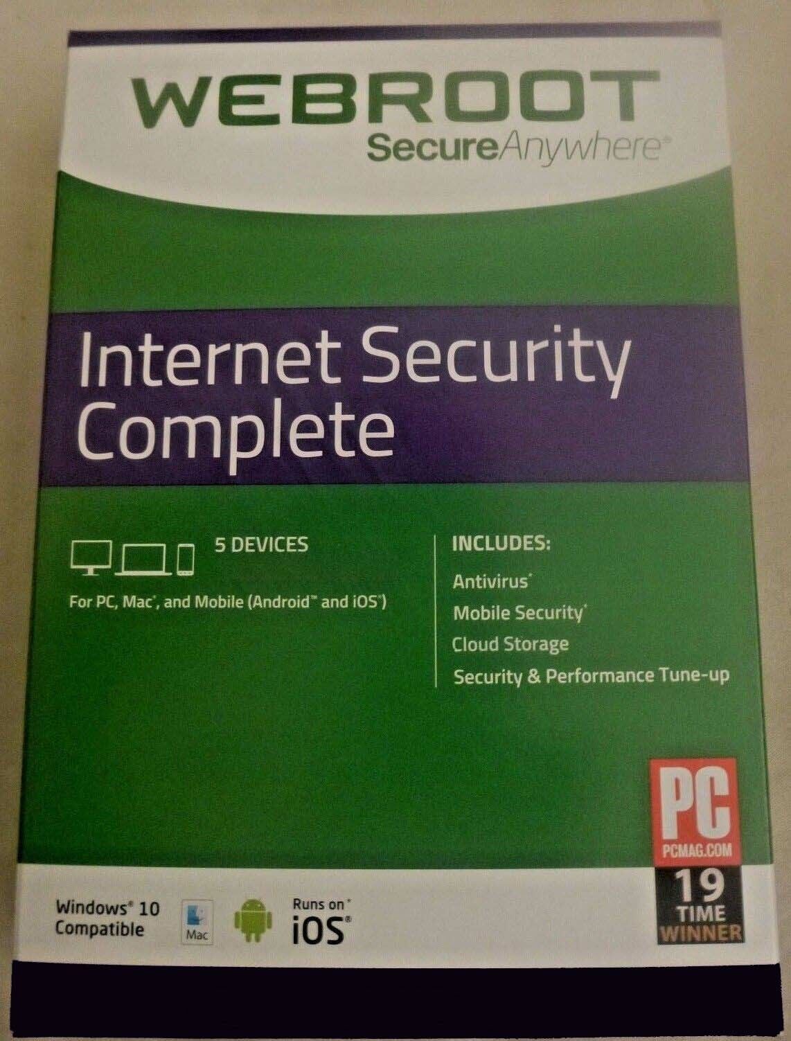 Webroot Internet Security Complete 2024 | 3 YRS | 5 DEVICES | ONLINE KEY (no CD)