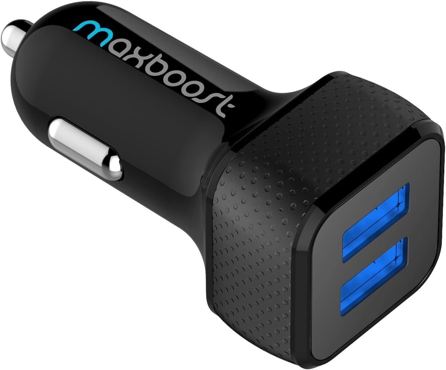Maxboost Car Charger, DualSmartUSB Port 4.8A/24W [Black] Compatible smartphone