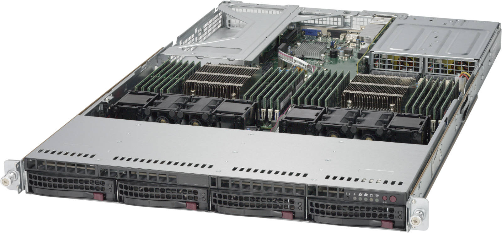 1U Supermicro Server X10DRU-i+ 2x Xeon E5-2690 V3 24 Cores 32GB 4x 10GBE-T 2PS