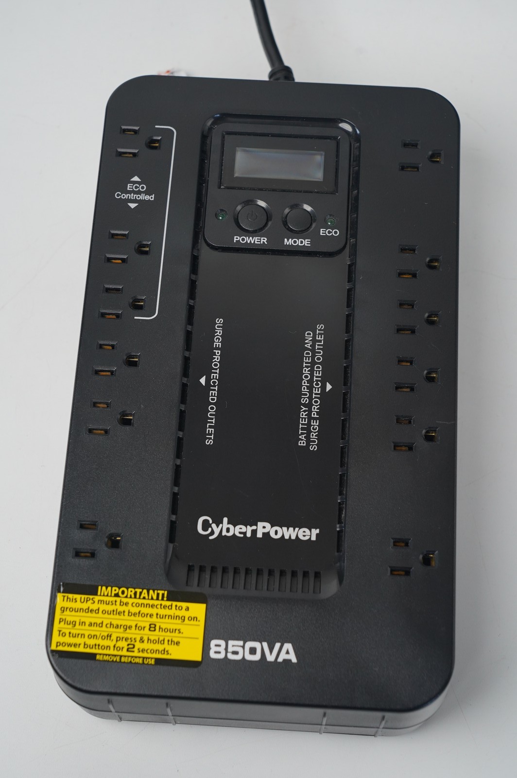 CyberPower EC850LCD Ecologic 850VA UPS Battery Backup 12 Outlet CyberPower EC850LCD Ecologic 850VA UPS Battery Backup 12 Outlet