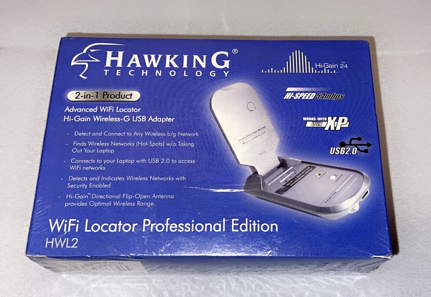 NEW HWL2 Hawking Hi-Gain Mini USB 2.0 WiFi Locator 54MB/s Professional Edition