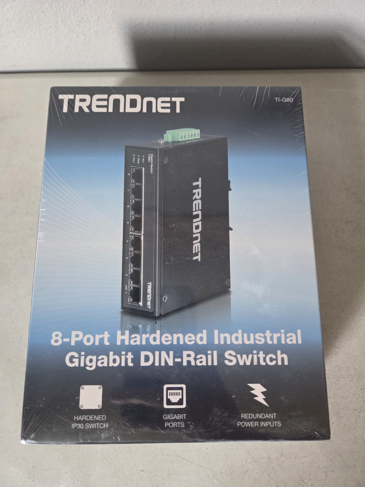 Trendnet TIG80 8-Port Industrial Gigabit DIN-Rail Switch