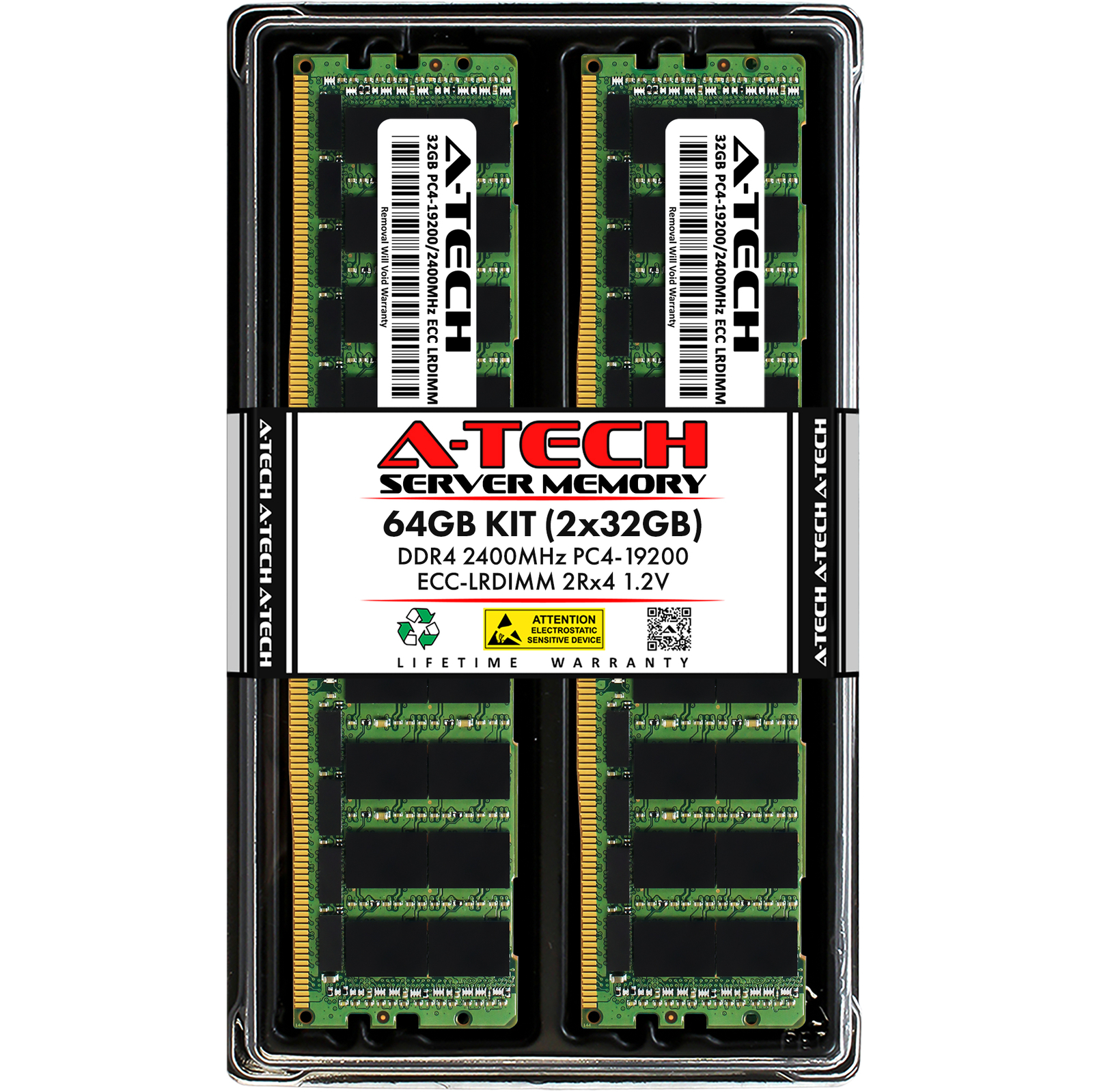 64GB 2x 32GB PC4-2400 LRDIMM Supermicro 6049P-E1CR45L+ 6049P-E1CR60L+ Memory RAM