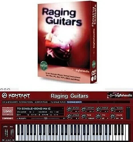 Raging Guitars - Big Fish Audio, Virtual Instrument, 3 DVD'S, Retail Case Sealed
