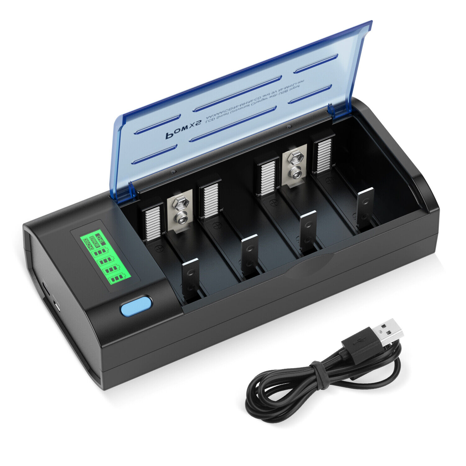 EBL 4slots Charger For  AA AAA 9V C D Rechargeable Battery