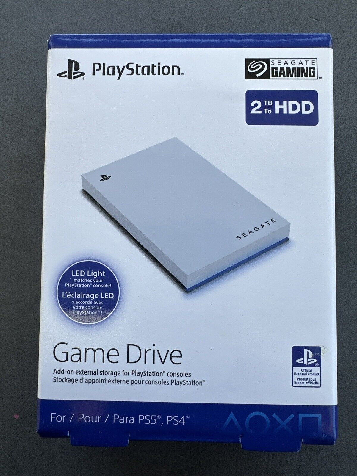 Seagate Game Drive for PS5 2TB External HDD - USB 3.0, Officially Licensed, Blue