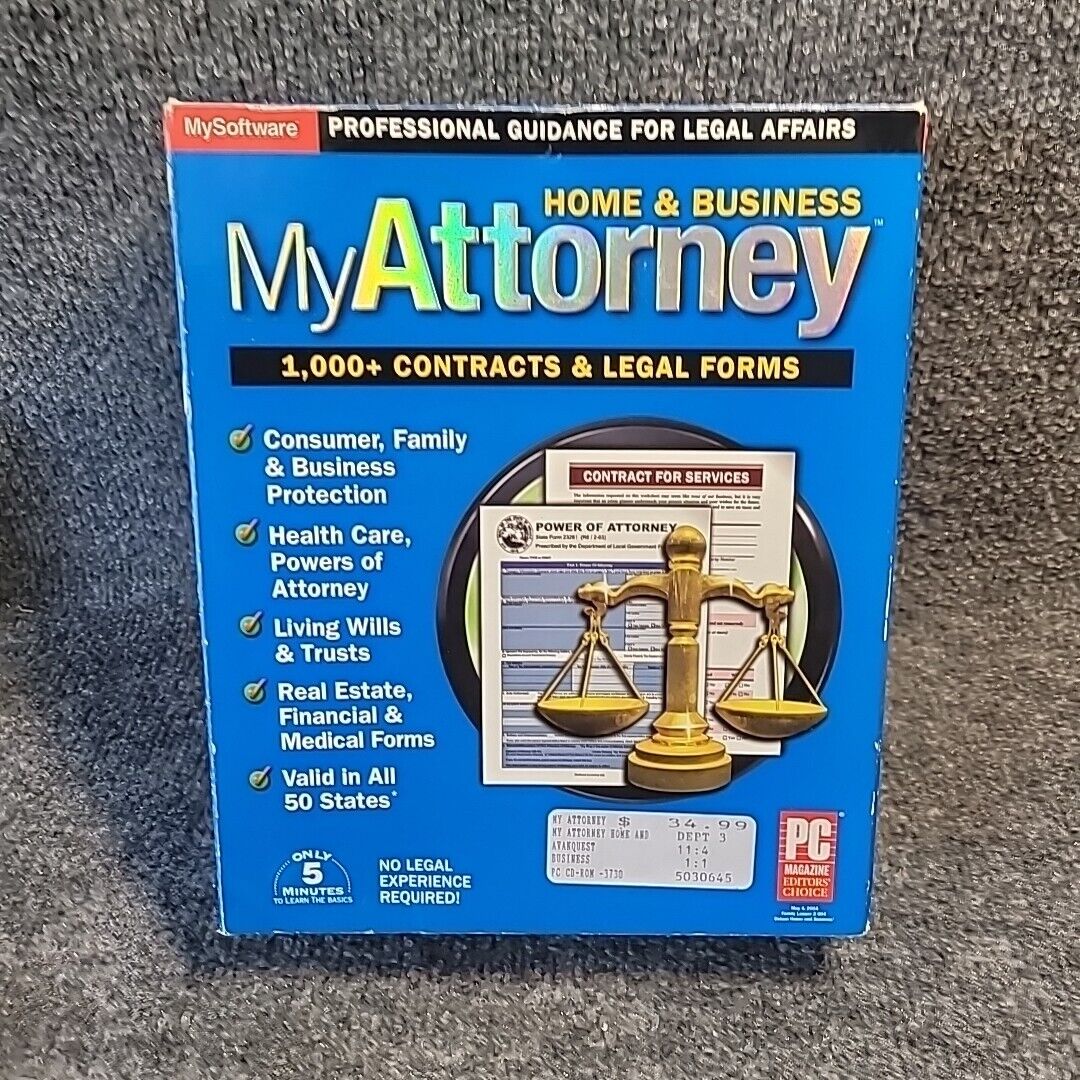 My Attorney Home & Business PC Software Contracts Legal