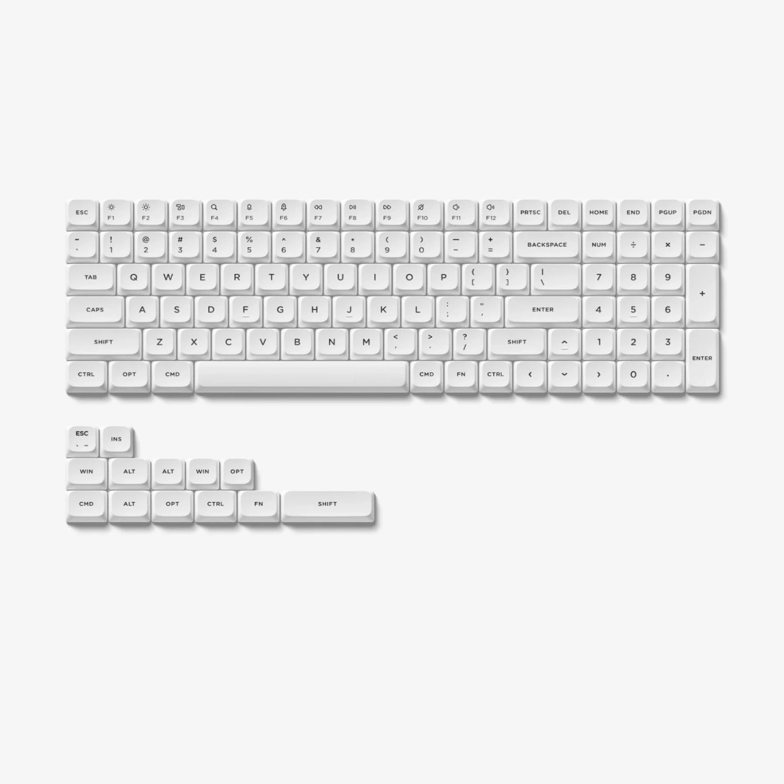 NuPhy BOW Keycaps nSA Profile Low profile for air75 keyboards