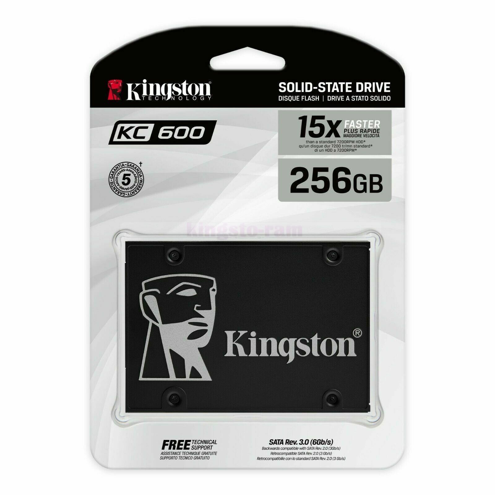 Kingston 2.5 inch SSD KC600 256 GB 512GB 1TB 2TB Solid State Drive SKC600MS lot Kingston 2.5 inch SSD KC600 256 GB 512GB 1TB 2TB Solid State Drive SKC600MS lot