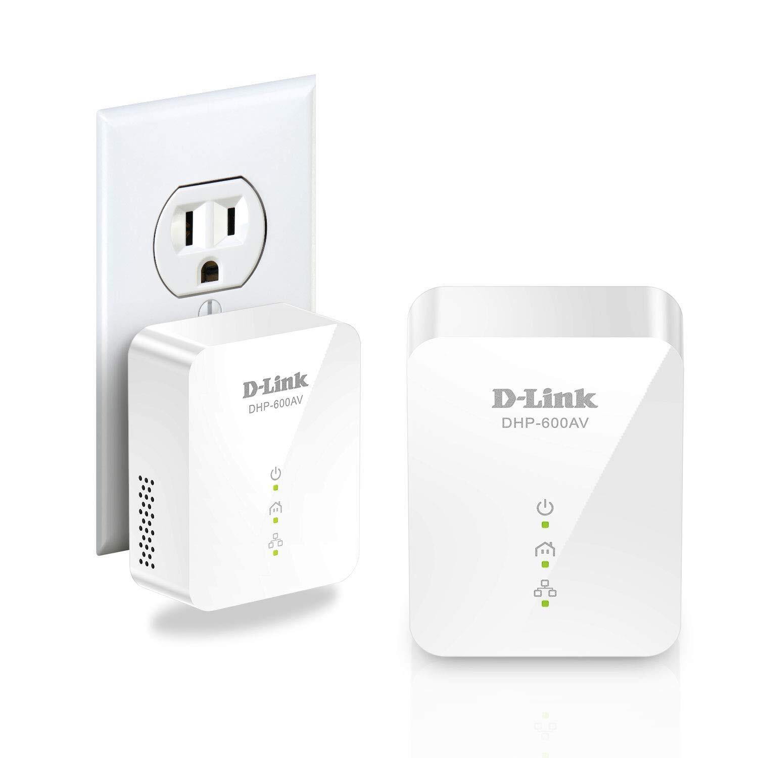 D-Link Powerline Adapter Starter Kit Ethernet Over Power Gigabit Av2 Up To 100