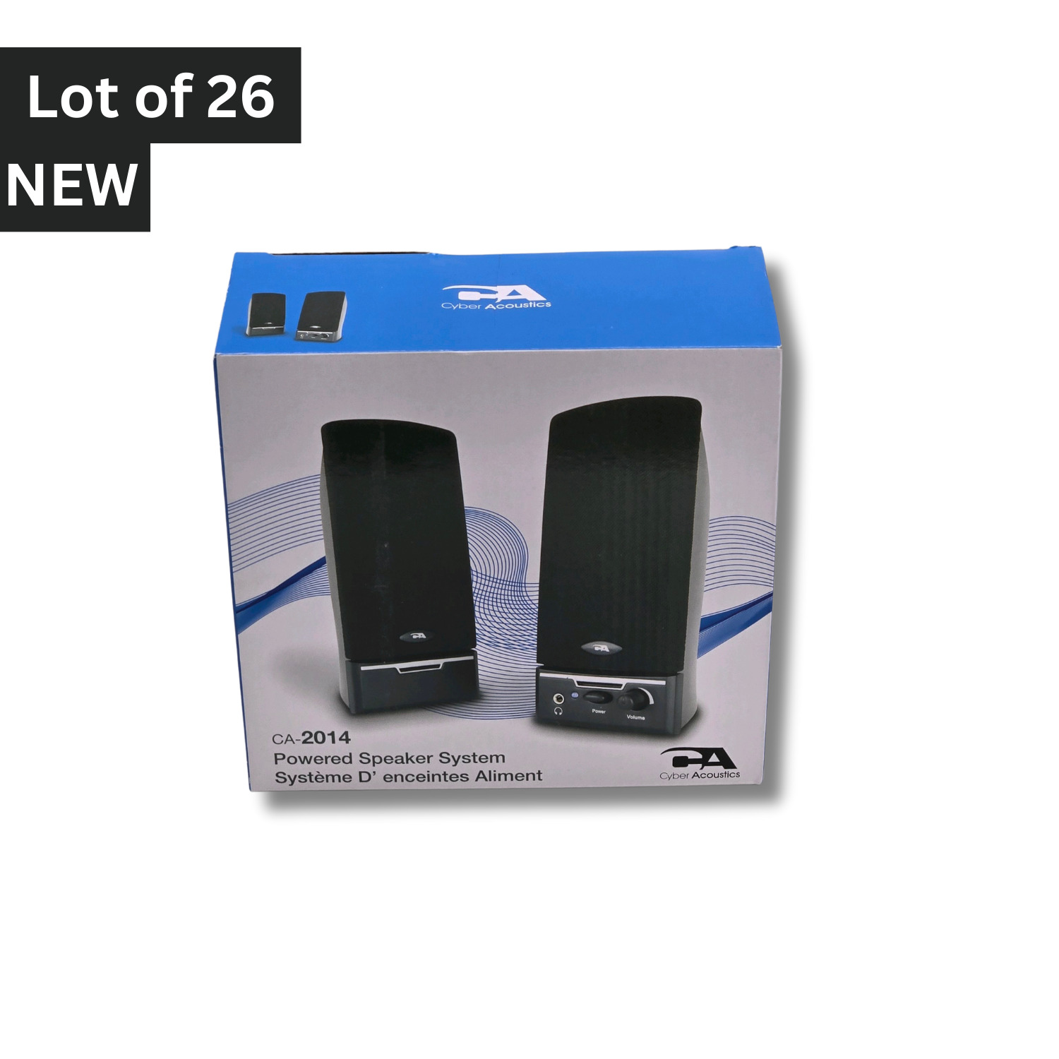 Lot of 26 Cyber Acoustics CA-2014 Power Amplified Computer Speaker System