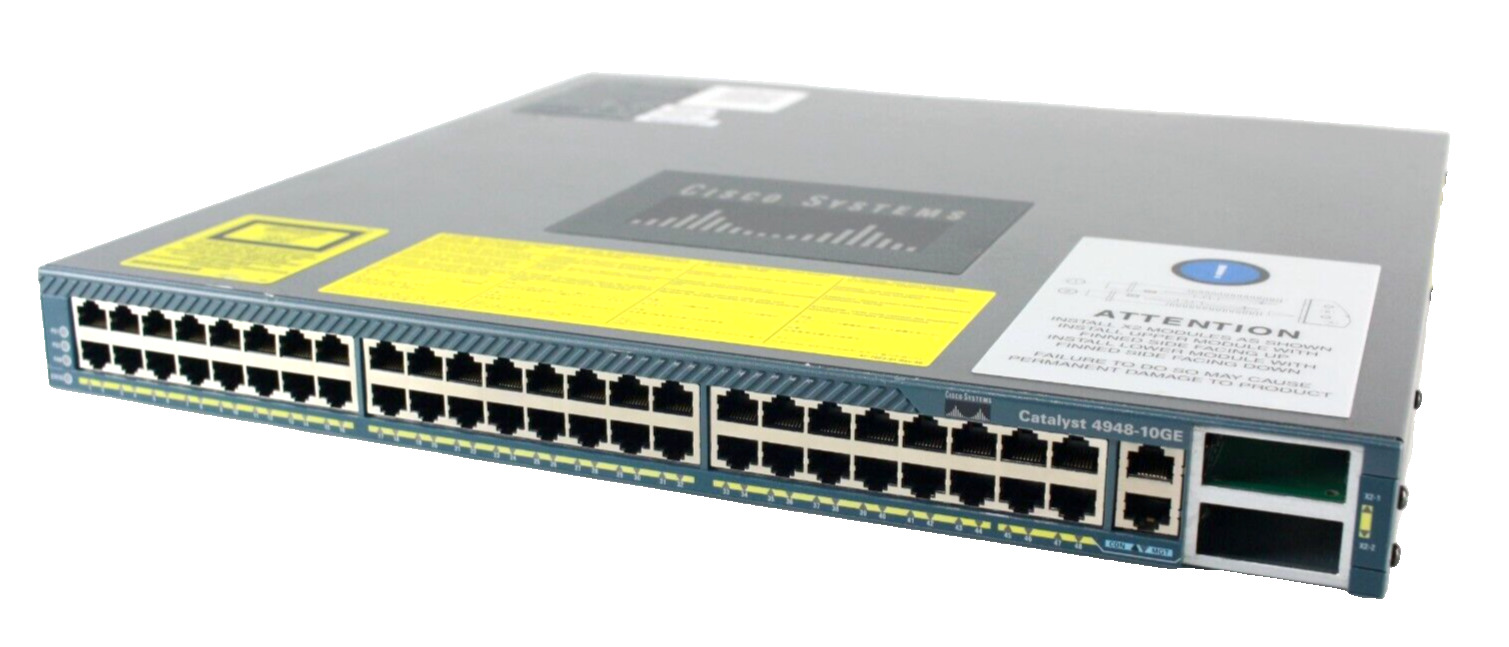 Cisco Catalyst 4948-10GE Series 48 Port 1G Ethernet Switch WS-C4948-10GE-S (BH)