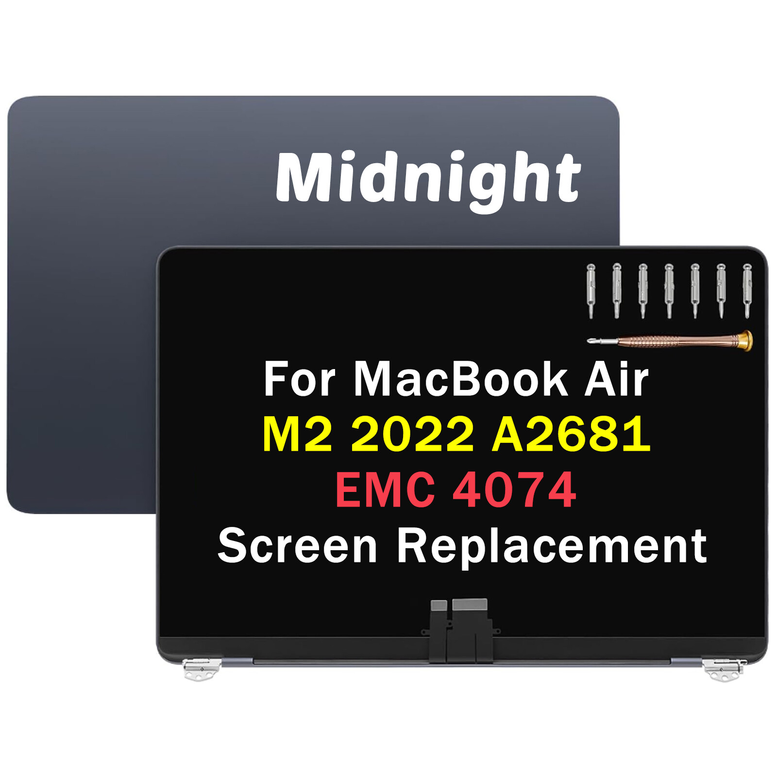 NEW LCD Screen Display Assembly Midnight for MacBook Air 13.6\